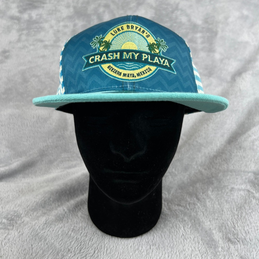 Grassroots California Snapback Hat L-XL Teal Luke Bryan Crash My Playa Tour NWT